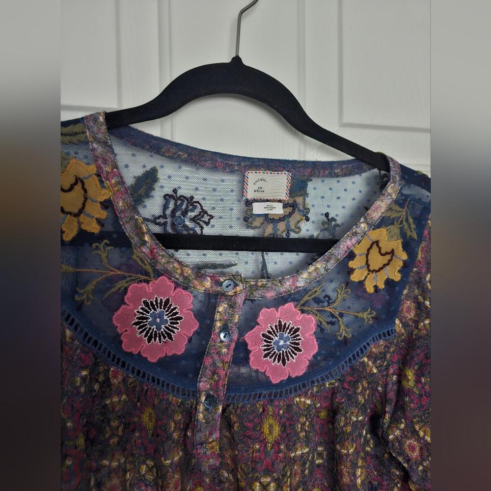 Anthropologie Multicolor Boho Blouse - Picture 5 of 9
